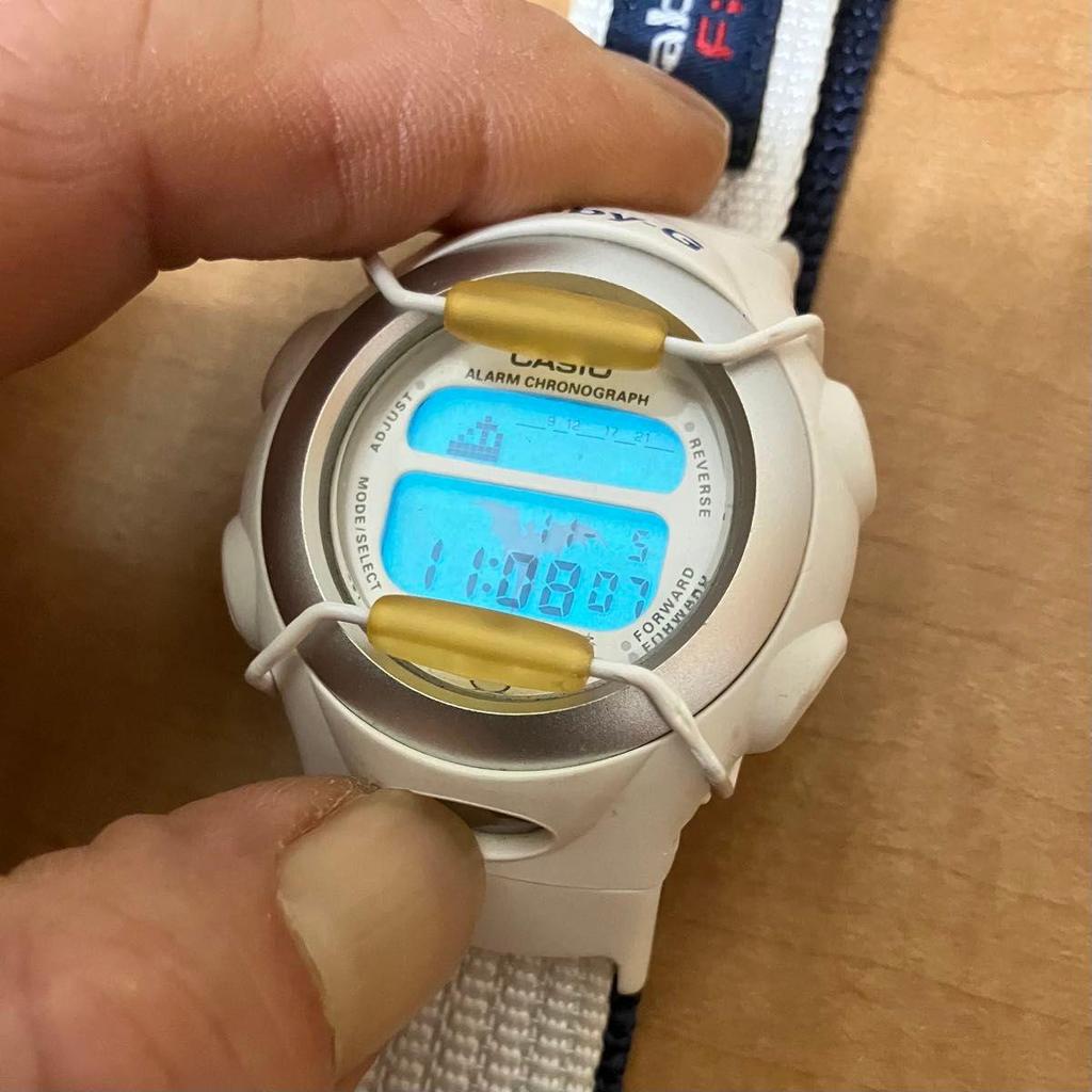 Used CASIO Baby-G Digital Watch BG-097 White Lovers Collection