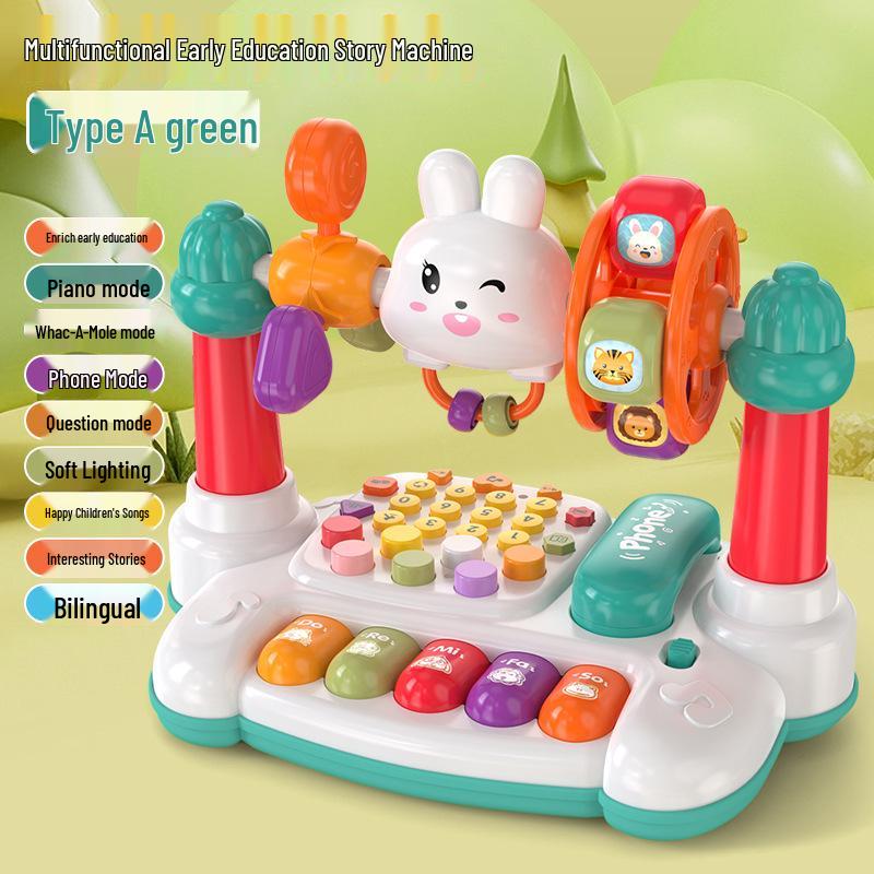 Multifunctional Kids' Phone & Piano Toy with Lights and Music for Early Education