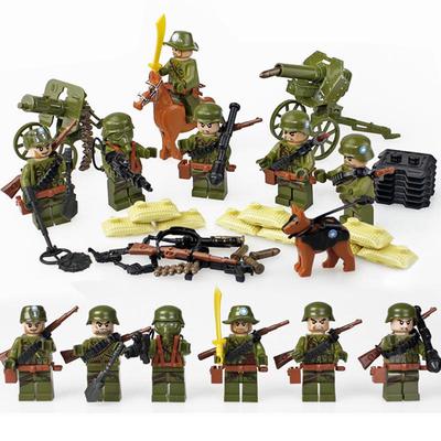 D71001 Ww2 Militär Armé Soldater Militära vapen Figurer Byggstenar Gåvor Utbildning