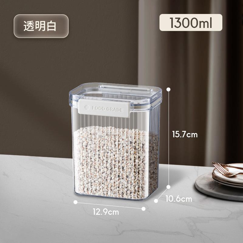 Food Storage Box Plastic Sealed Fresh-Keeping Box Grains Coffee Beans Transparent Storage Container Kitchen Storage Organization