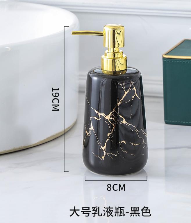 Marble Gold Pattern Electric Toothbrush Rack Bathroom Accessories Set Toothpaste Dispenser Home Toothbrush Holder Soap Dispenser