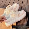 High-value thick-soled white shoes women's 2025 popular small man height-enhancing muffin board shoes versatile sports and casual shoes