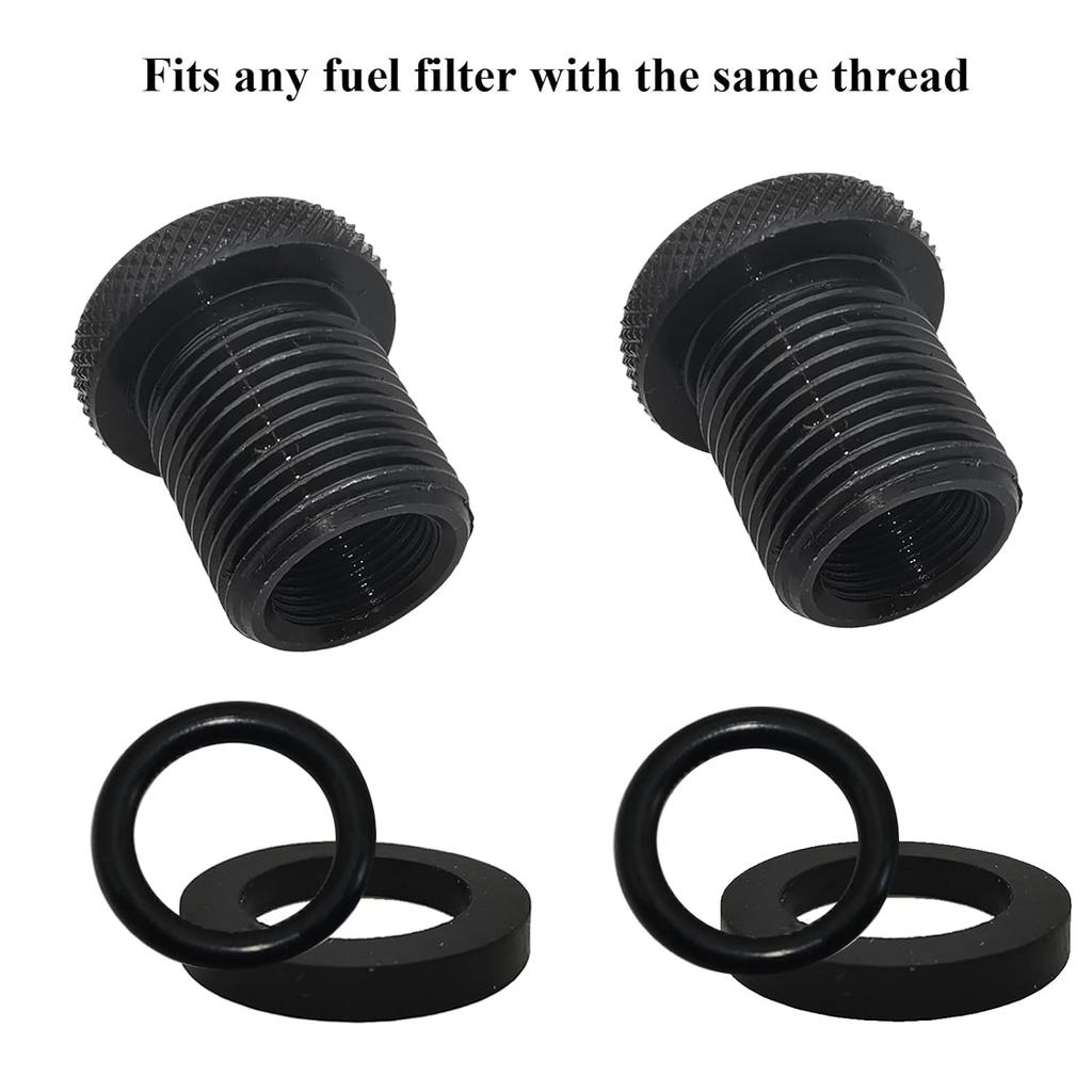 2 Pack Thread Adapters And Washers, 1/2 * 28-3/4 * 16, Black
