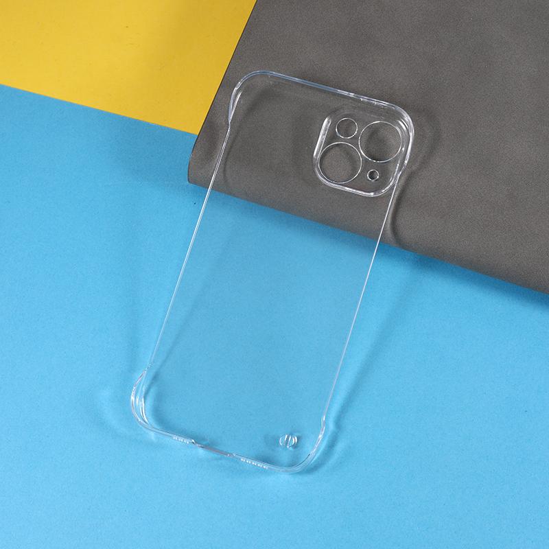 Frameless Phone Case for iPhone 13,Anti-scratch Transparent Hard PC Protective Phone Cover
