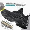 Lekkie buty robocze z poduszką powietrzną dla mężczyzn i kobiet, oddychające sneakersy robocze, buty ze stalowym noskiem, ochrona stóp przed przebiciem