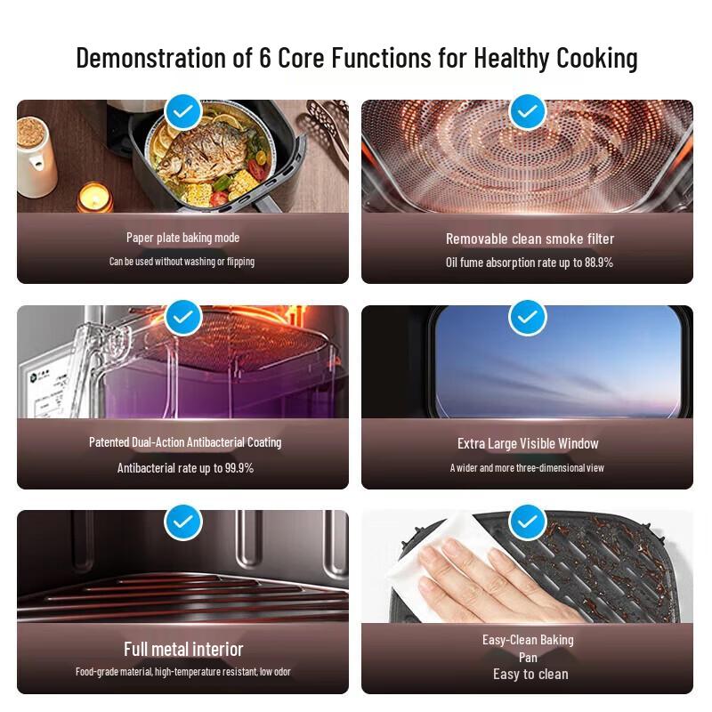 Midea 6L Visual Air Fryer Oven CN Plug (adapter Included)