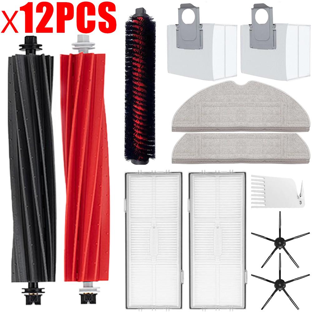 Spare Parts For Roborock S8 S8 Pro Ultra S8+, DuoRoller Main Side Brushes Mop Cloths HEPA Filters Dust Bags Accessories