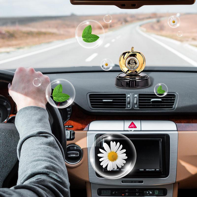 Solar Rotating Car Aromatherapy Solar Energy Air Purifier For Autos Fruit Design Essence Oil Diffuser Home Fragrance Ornament