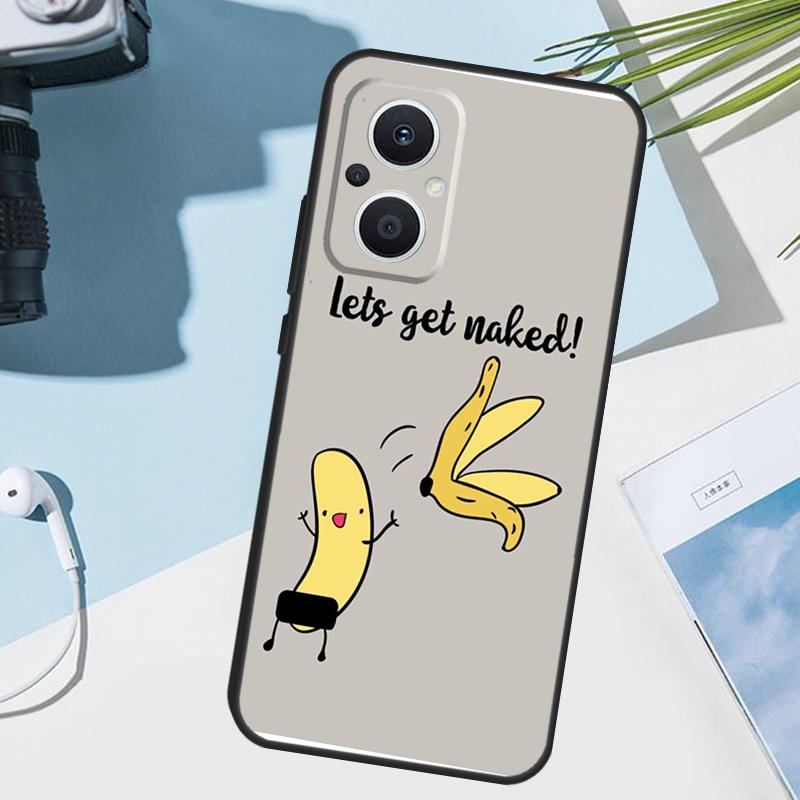 Cartoon Cute Fruit Yellow Banana Cover For OPPO Reno 8 7 Lite 10 11 12 13 14 Pro 11F 12F 13F 14F OPPO Find X8 X5 X9 Pro Case