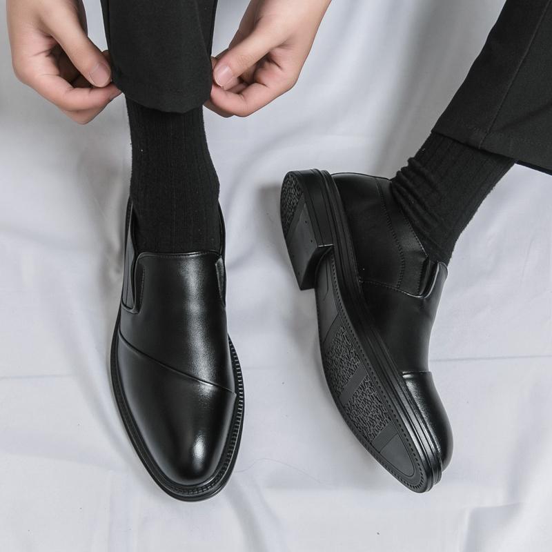 Fashionable And Versatile Loafers Branded Men'S Business Comfortable Leather Shoes Quality Wear-Resistant Sole Man Driving Shoes