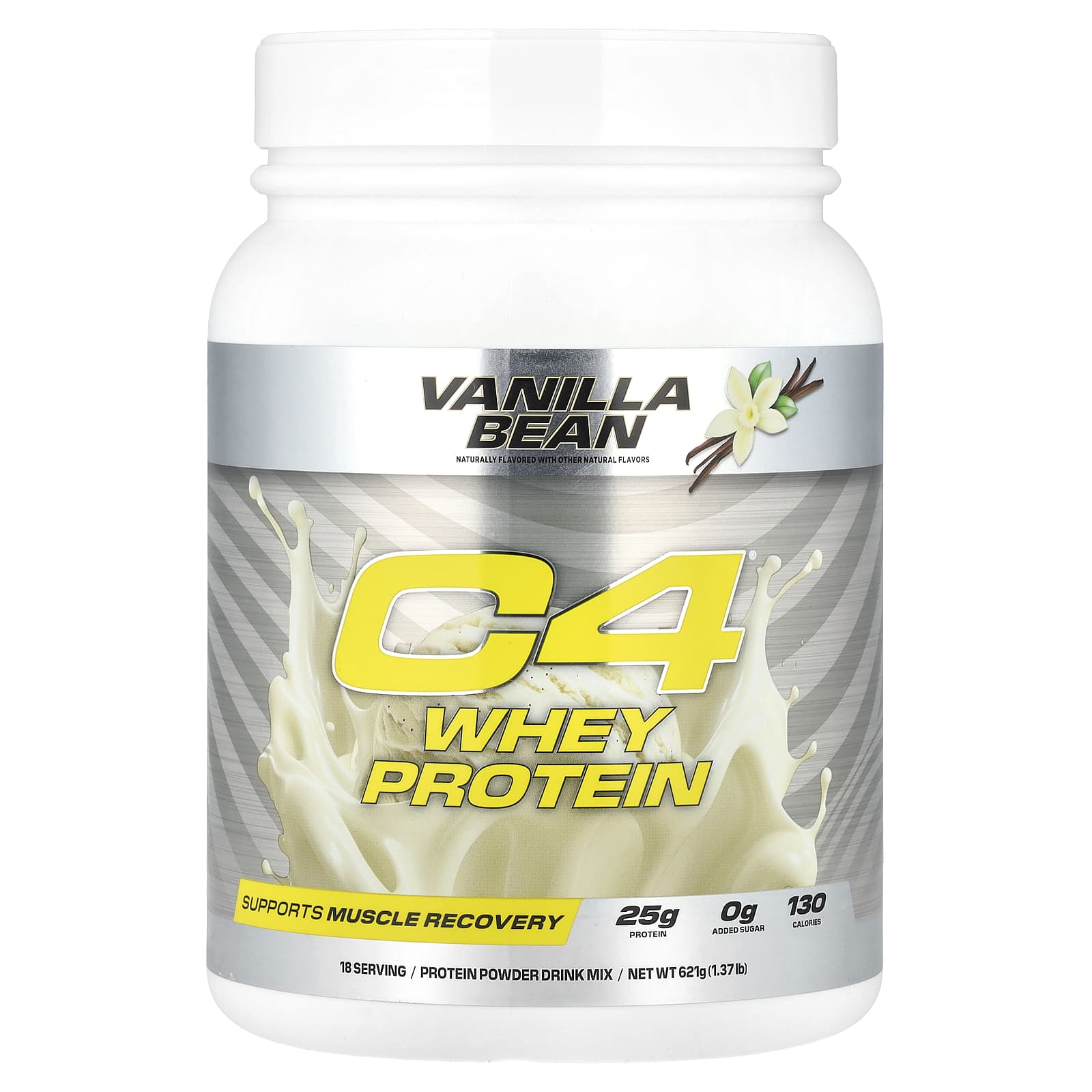 

C4 / Cellucor, C4® Whey Protein, Vanilla Bean, 624G (1.37Lb)