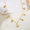 Schelp Hanger Ketting Met Legering Ketting Voor Dames Strand Mode