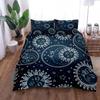Tree of Life Bedding Set Sun and Moon Duvet Cover Yggdrasil Quilt Cover Decor for Adult Women Galaxy Stars Mandala Tribal Bed Se