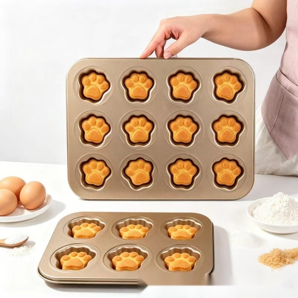 Non Stick Cake Plate 4/6/9/12 Cavity Cake Muffin Tin Tray Cute Cake Mold for Home Kitchen