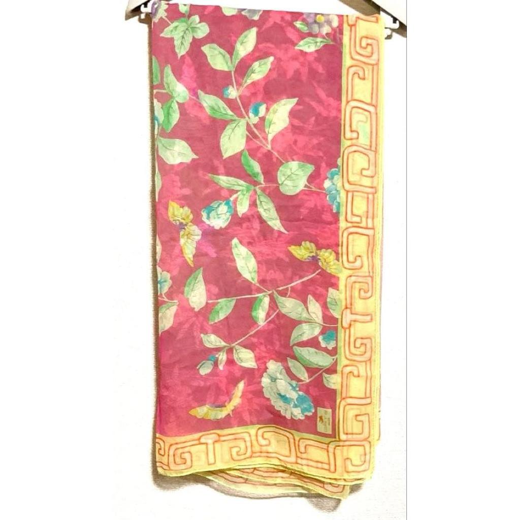 Used ETRO Etro Large Stole Shawl Floral Spring Summer