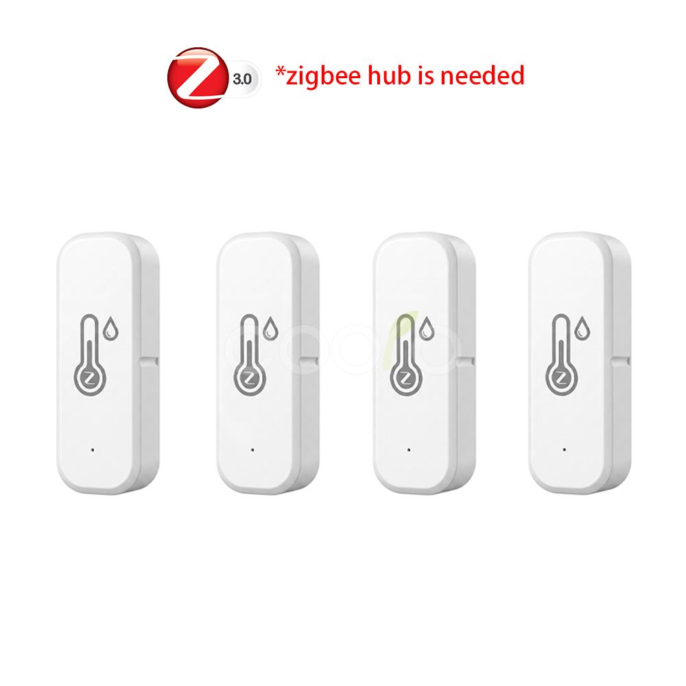 Tuya Zigbee Temperature & Humidity Sensor Battery Powered APP Remote Control Thermometer For Alexa Google Yandex Voice Control