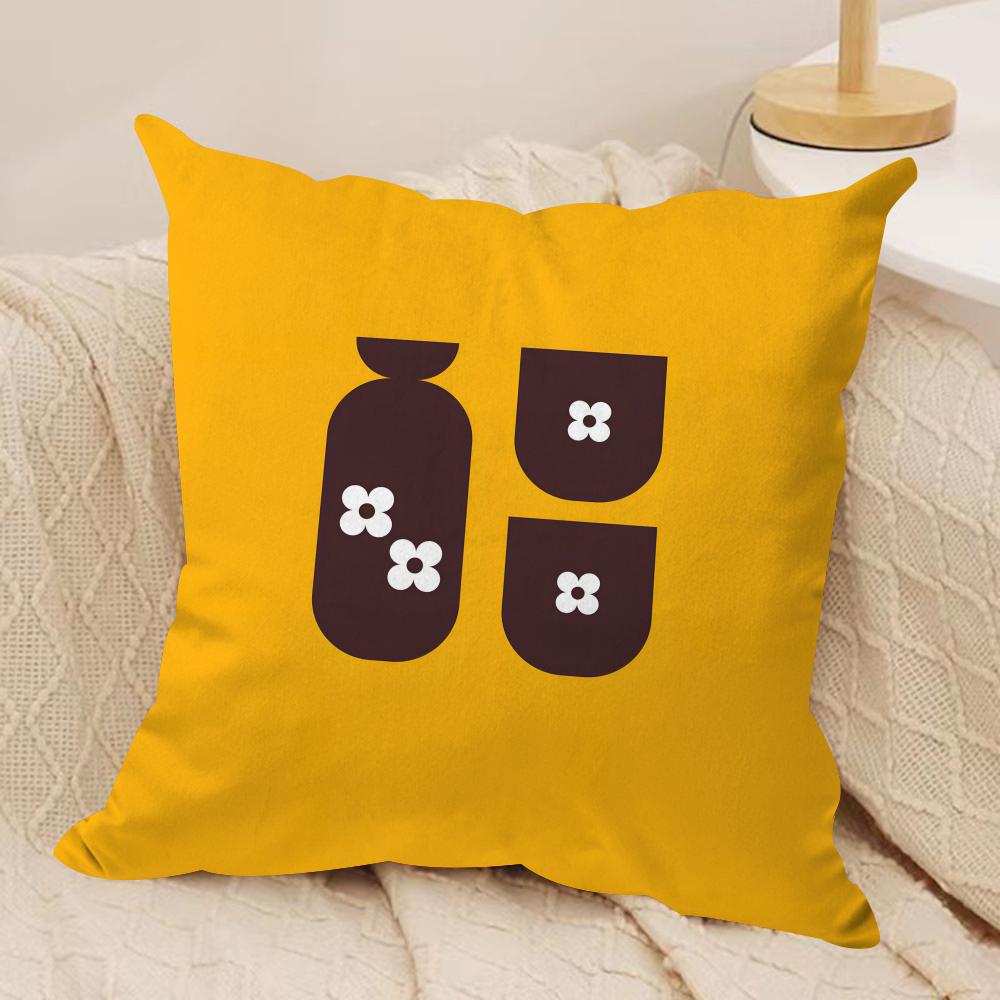Anime Simple Japan Day Cushion Cover Silky Short Plush DoubleSided Printed Pillow Case for Sofa All Seasons Home Decor Gift