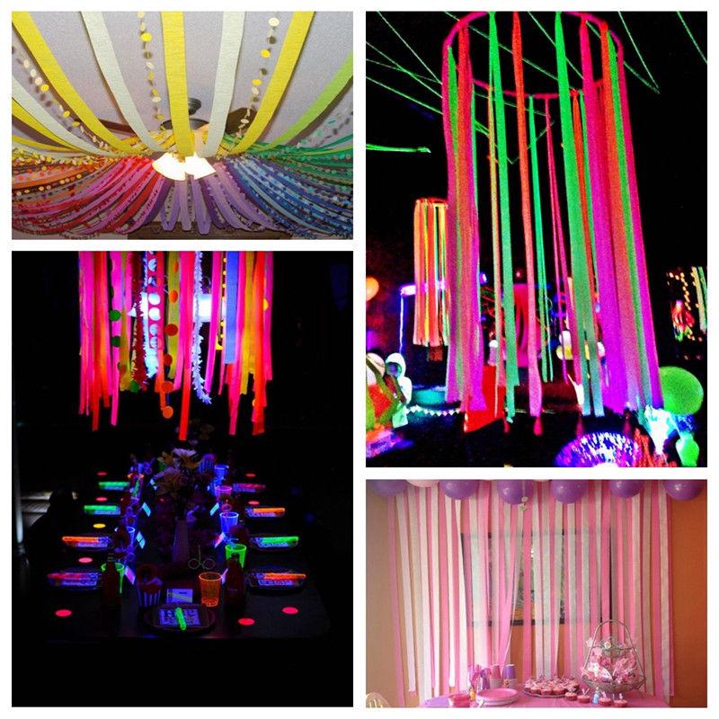 Yellow, 82 Feet Crepe Paper Streamer,Party Supplies 10 Rolls Crepe Paper Streamers for Wedding Ceremony Various Large Festivals Halloween Christmas Decoration Item Size: 1.8 Inch /× 82 Feet