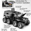 2024 New 1/32 Alloy Diecast Model Car 8x8 ATV Metal Vehicle Car Model Sound and Light Simulation Collection Gift Children Toy