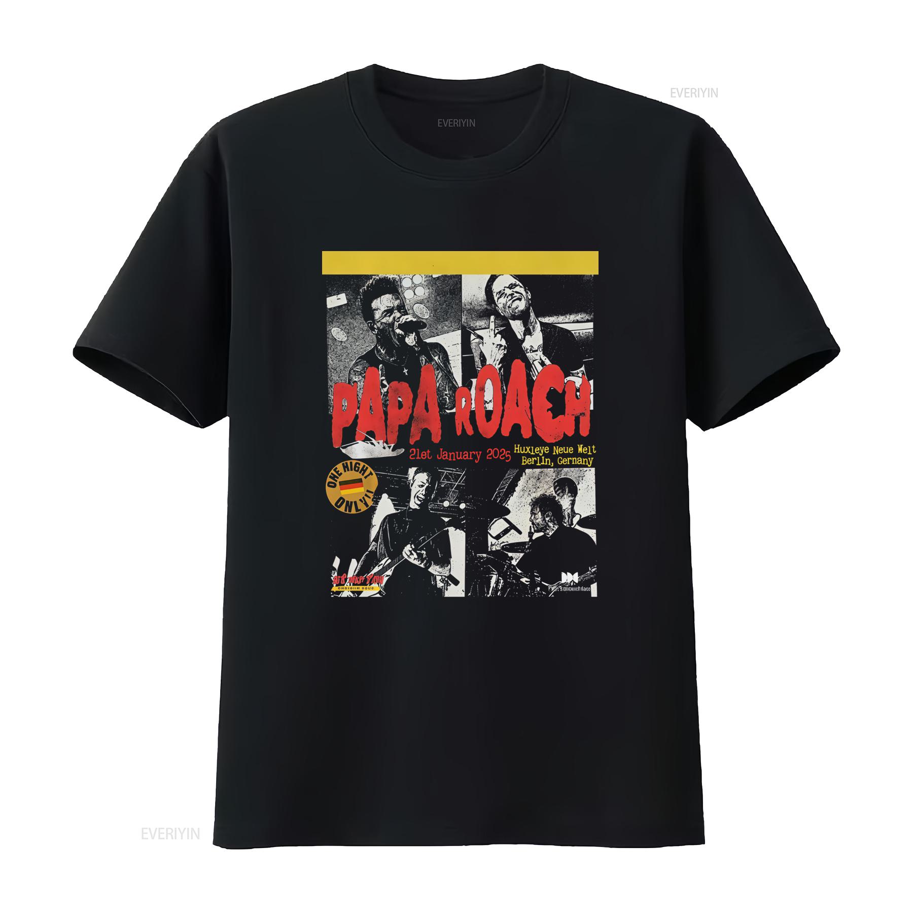 

Hot New Papa Roach Live Concert Germany 2025 T Shirt Available in S 5XL Sizes vintage Washed Top For Everyday Wear streetwear 4XL
