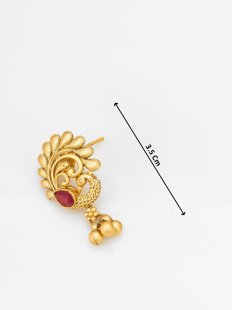 Gold-Plated Multi Stone-Studded & Beaded Jewellery Set