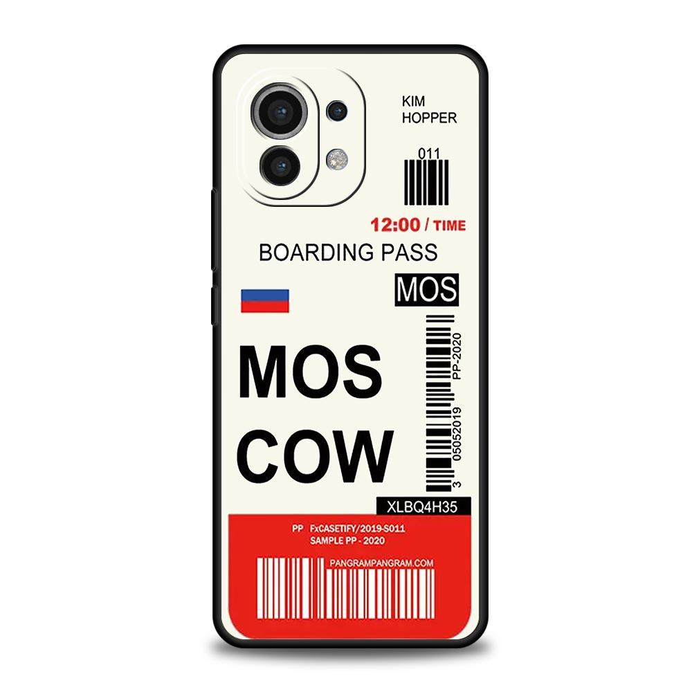World City Travel Ticket New York Label Case For Xiaomi 14 13T 12T Pro 12 13 11 Ultra Mi Note 10 Lite 10T 5G Pro 11i 9T Cover