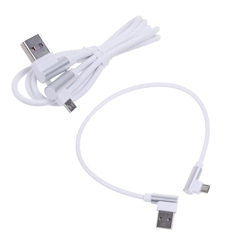 0.3/1m 90 Degrees Micro USB Data Cable Fast Charging Cable Efficient Cable Data Line for Cellphone Tablet Charge Cable