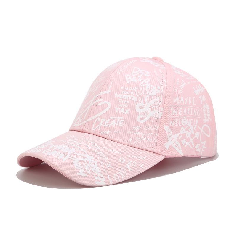G-Dragon Style Black & White Graffiti Baseball Cap - Unisex Trendy Summer Duckbill Hat