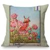 Tarot Alphabet Flower Fairy Baby Nursery Cartoon Art Home Decorative Sofa Throw Pillow Case Lovely Cute Children Cushion Cover
