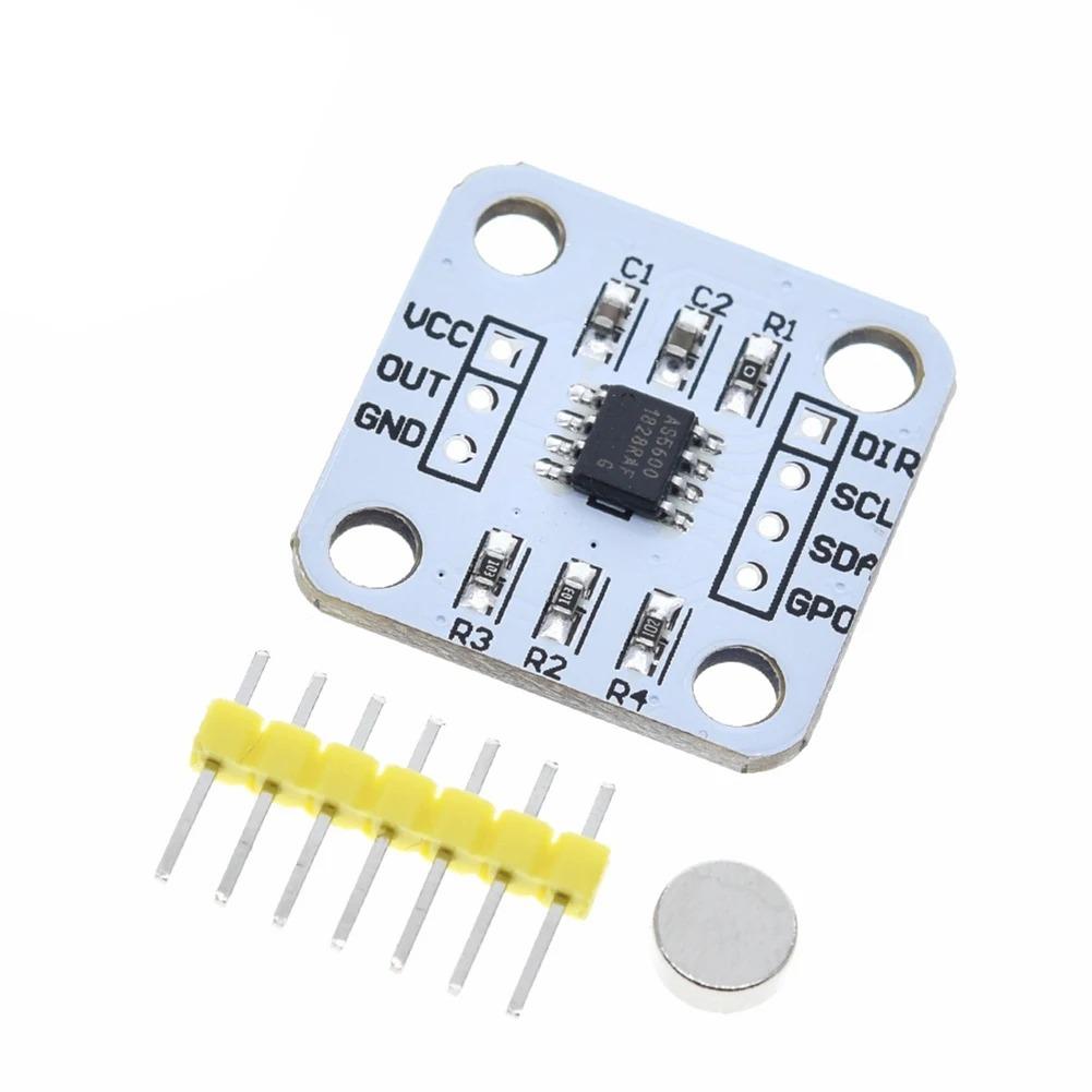 1/5/10PCS AS5600 Magnetic Encoder Module Magnetic Induction Angle Measurement Sensor 12bit High Precision 12bit 3.3V for Adui+no