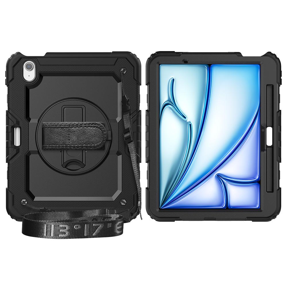 Heavy Duty Full-Body Protective Case for iPad 10 9.7 Pro Air 11 A16 Shockproof Cover Screen Protector Hand Shoulder Strap Stand