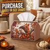 1pc Whimsical Woodland Autumn Tissue Box - Harvest Napkin Dispenser, Available Made of Durable Polyester, Decorated with Hedgehog Family Maple, Suitab