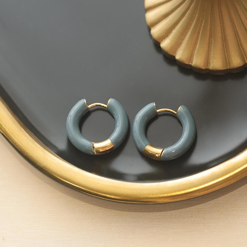 

Французские ретро-серьги с капельной глазурью, дизайн, темно-зеленые, синие, бордовые серьги, уникальные, с пряжкой для ушей, женские