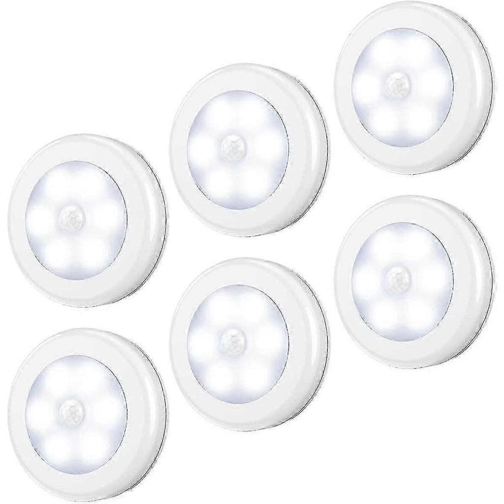 Motion Sensing Light, Led Light (white,white Light,6 Pack) hwyC