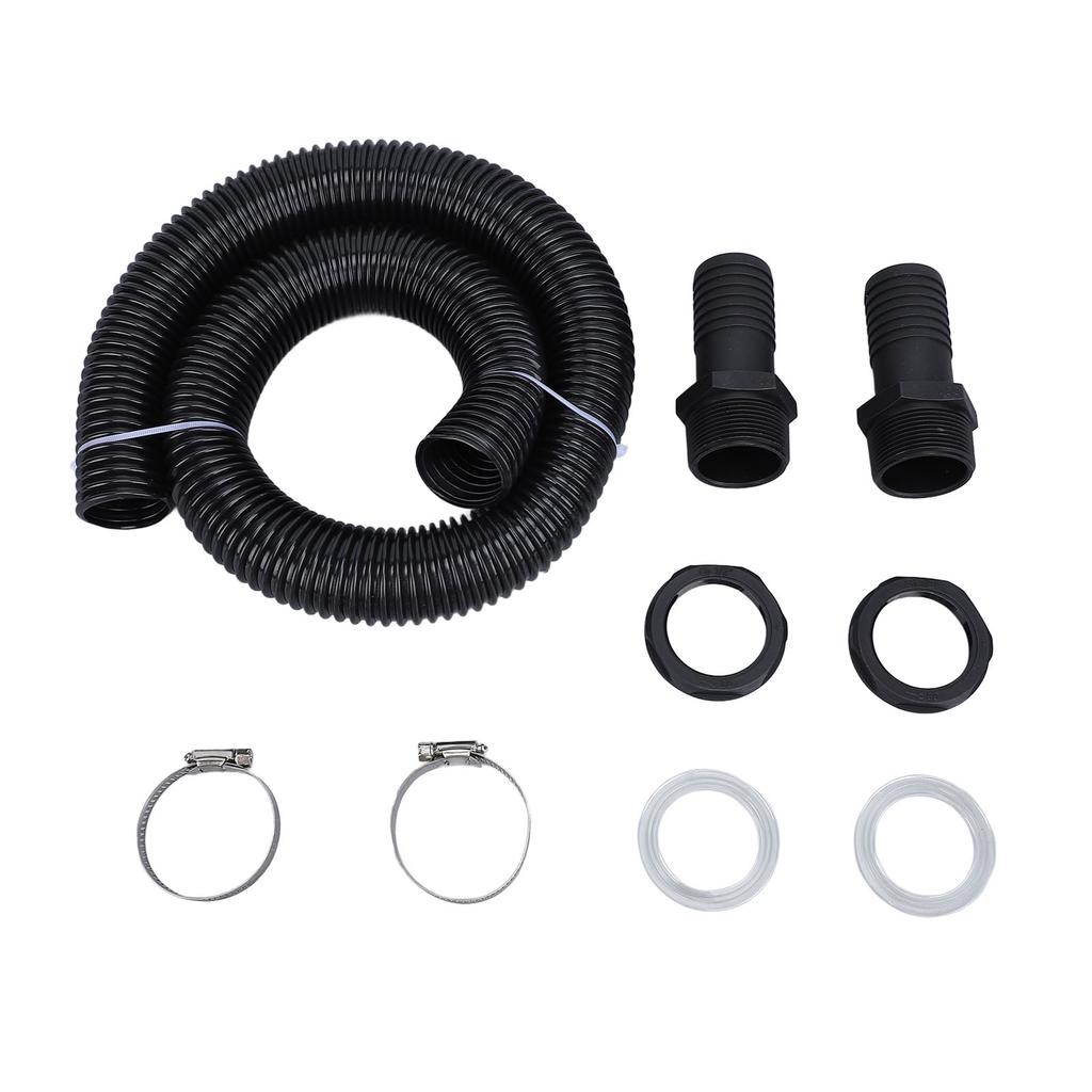 Rain Barrel Hose Connector Kit 39.4 Inch Plastic Rain Barrel Diverter Linking Kit for Rainwater Collection System No