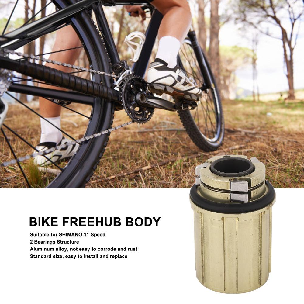 Aluminum Alloy Mountain Road Bikes Freehub Body 2 Bearings Road Bike Freehub Body  Replacement Part