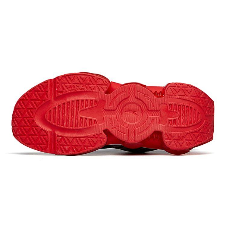 Anta Comfortable Non-Slip Shock Absorbing Wear-Resistant Low-Top Running Shoes Kids Sneakers Black Red 312215555-9