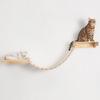 Wall Mounted Cat Bridge Cat Hammock with Wood Stairway or Scratching Post for Cats Perch and Playing Cat Indoor Playground