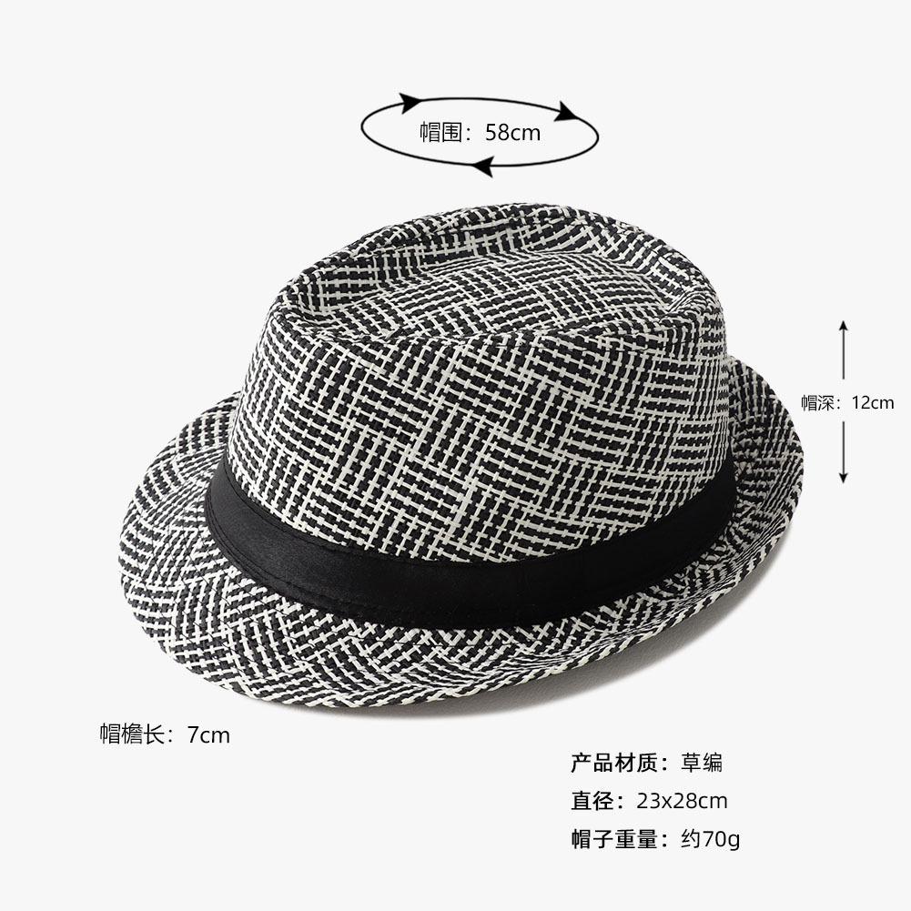 

Hat Men s Summer Vacation Straw Beach Hat Summer Sunscreen Sun Hat Men s Shade Top Hat Panama Hat Women 58CM