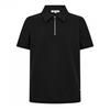 Belier Mens Textured Quarter Zip Short-Sleeved Polo Shirt