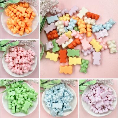 25Pcs Materials Solid Color Bracelet Bear Mobile Phone Chain 11*18mm DIY Loose Beads Earring Jewelry Accessories Fashion Making