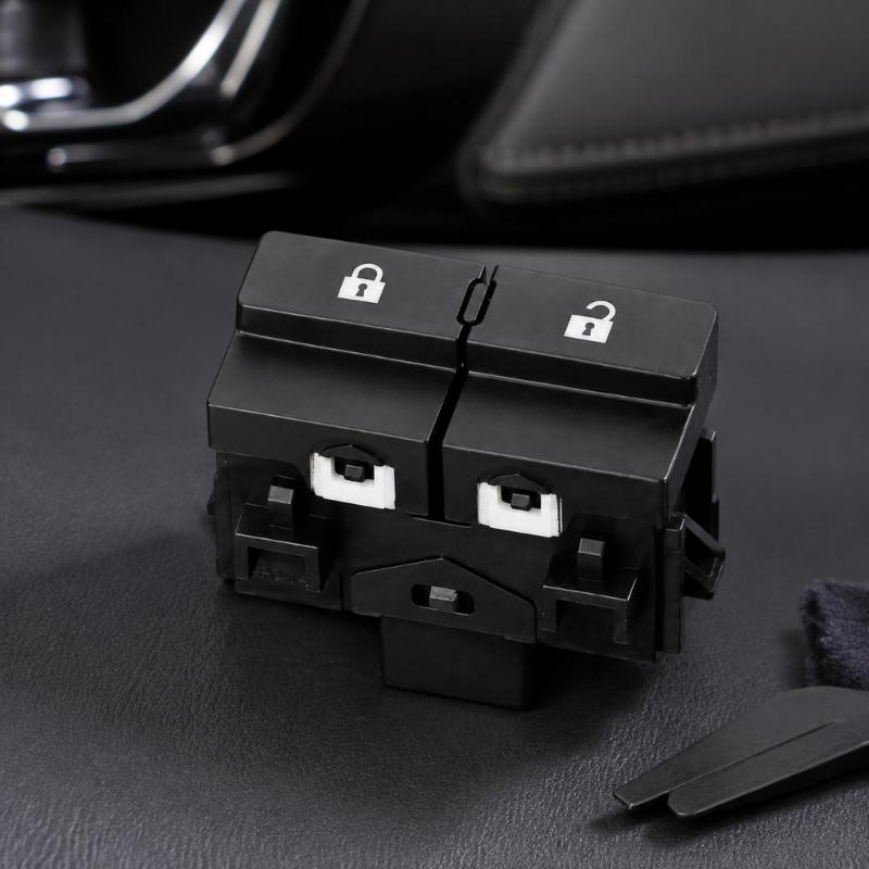 12V Automotive Door Lock Control Switches with Built-In Electrical Connection Housing, Separate Lock and Release Buttons, 25401-JG45A Plus JG73A,