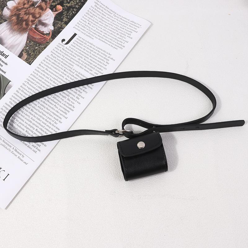 Women's Belt with Small Waist Bag Exquisite and Stylish Leather Belt Decoration for Women's Waist Hanging Bag