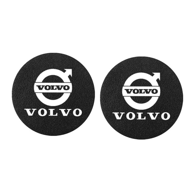 

2Pcs Car Coasters Silica Gel Water Cup Mats For Volvo V60 V40 XC90 S60 C30 XC60 V50 T6 AWD XC40 Watercup Slot Pads Auto Interior
