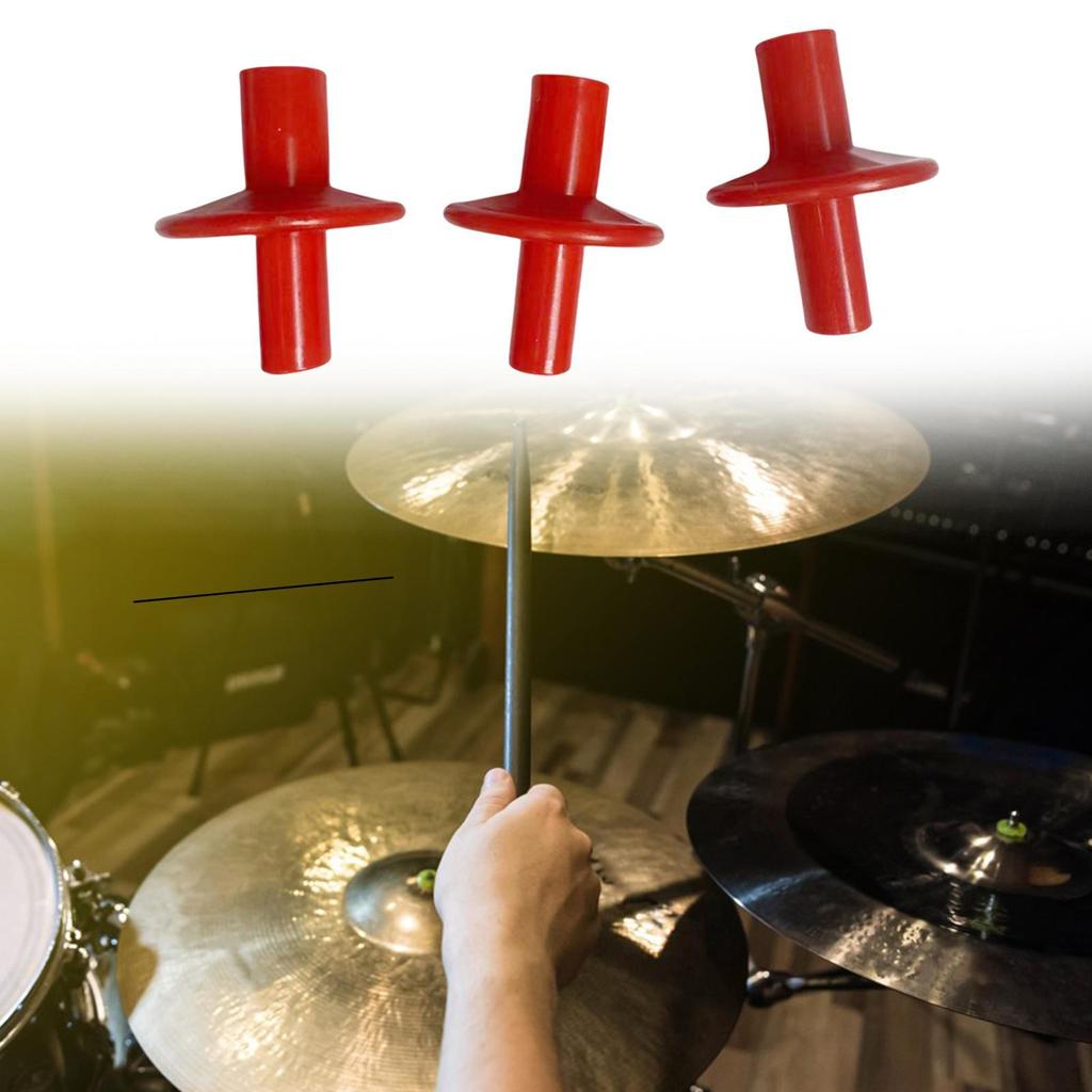 3x Becken Ärmeln Zubehör Doppel Kopf Einfach zu Installieren Instrument Teile Trommel Hülse für