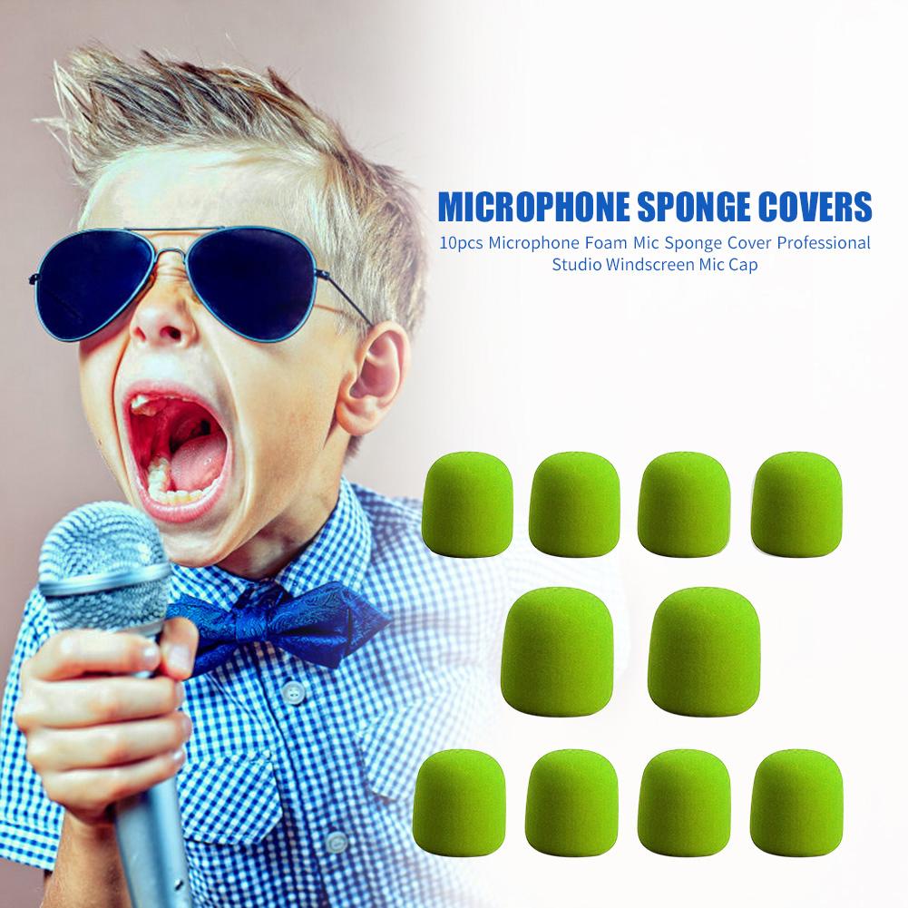 

10 шт. Губчатая крышка для ветрозащитного экрана микрофона, защитные колпачки из пенопласта (зеленый) Делавэр