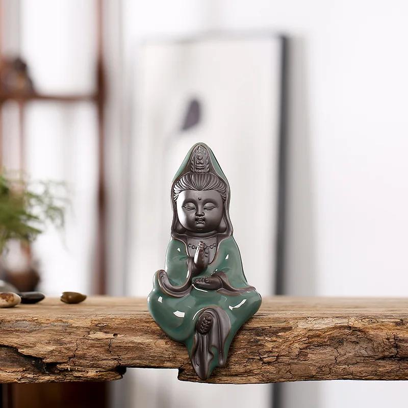 Large Bonsai Accessories Tea Ornaments Desktop Flower Pet Zen Geware Little Monk Tathagata Guanyin Micro Landscape Decorations