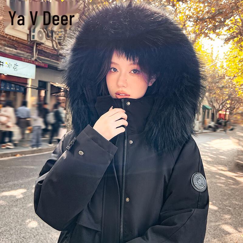 Yalu Women's Raccoon Fur Collar Down Parka