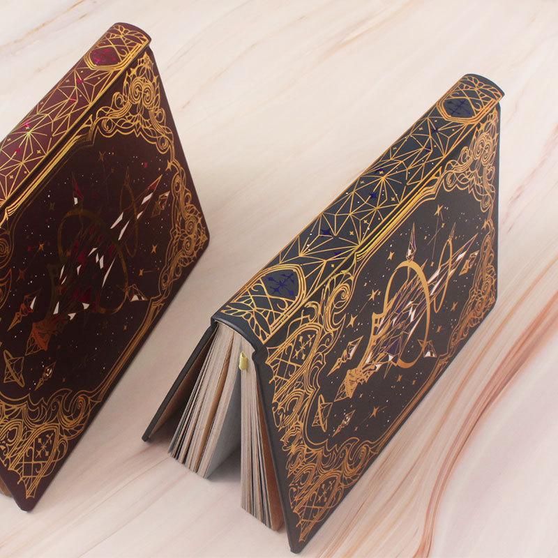 Magic Crystal Full Color Hand Ledger Artistic Exquisite Illustration Journal Bronzing Cover Korean-style Thick Notebook