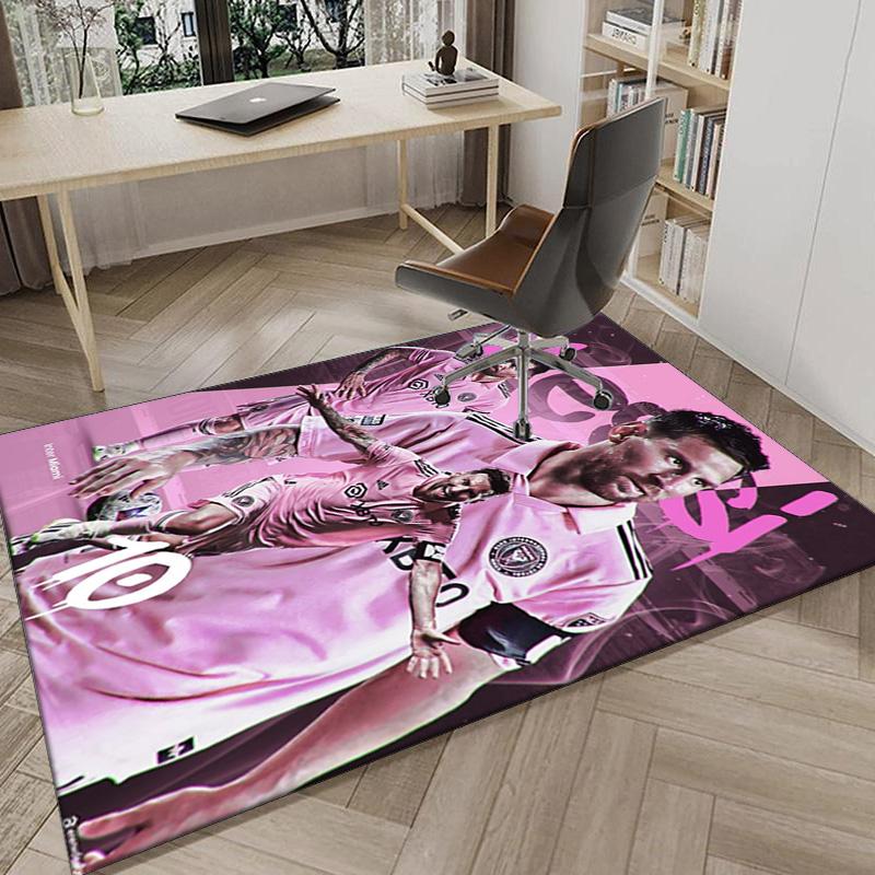 Messi's Pink  Area Rug for Office, Chair Rug, Decorative Carpet Livingroom Mat, Large Size Fan gifts Christmas gifts